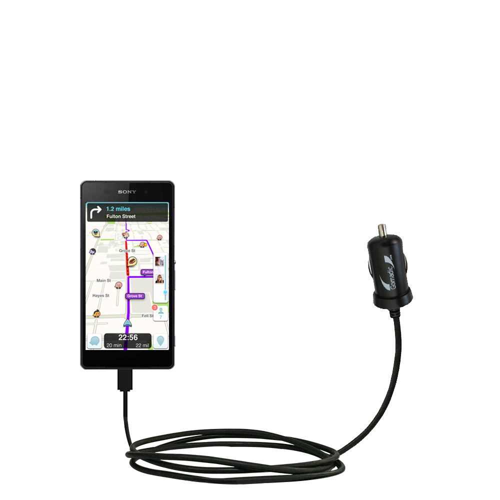 Mini Car Charger compatible with the Sony Xperia E4