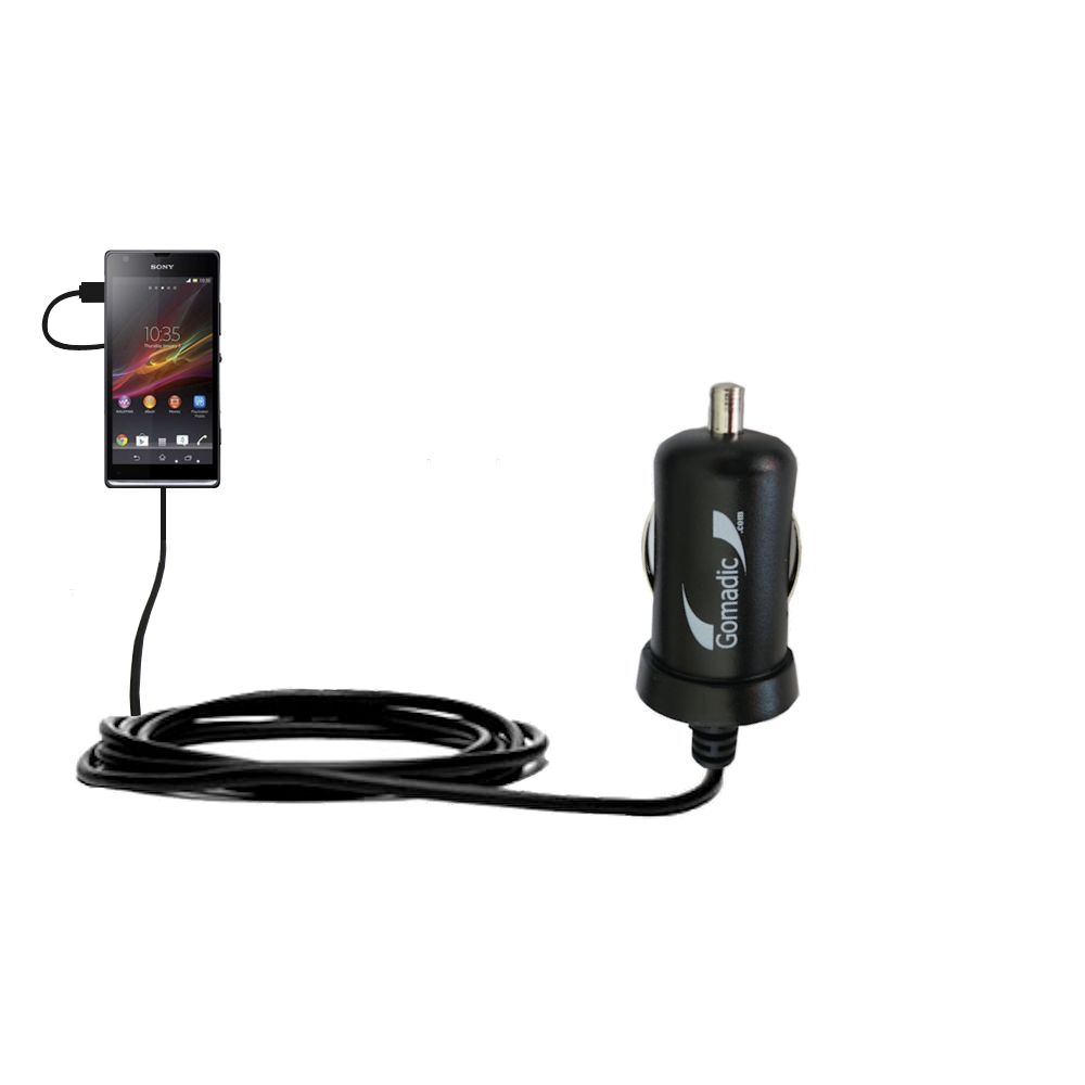 Mini Car Charger compatible with the Sony Xperia SP