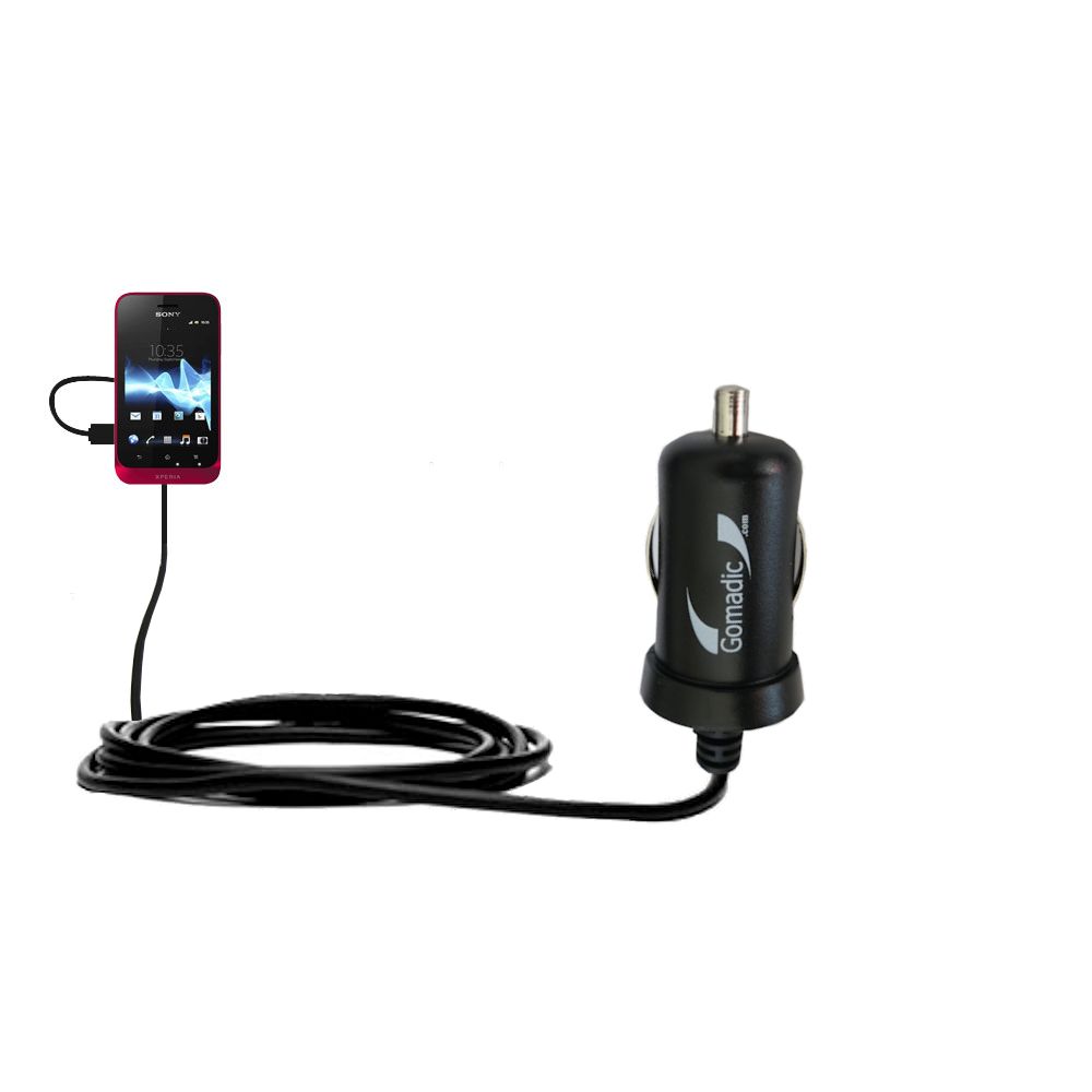Mini Car Charger compatible with the Sony Xperia Tipo Dual