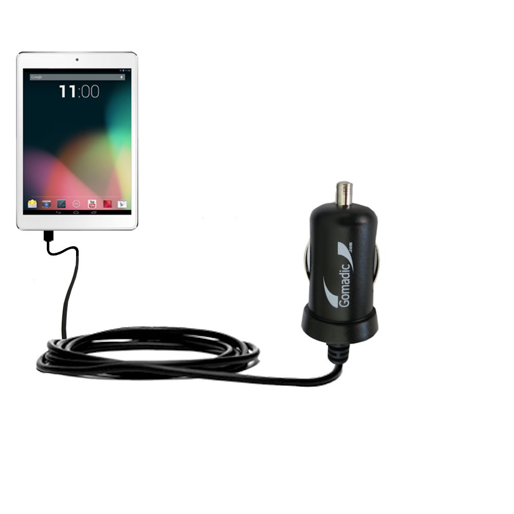 Mini Car Charger compatible with the Tablet Express Dragon Touch elite mini 7.85 inch R8