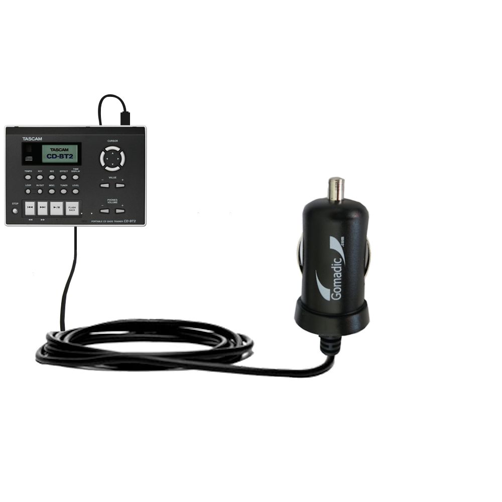 Mini Car Charger compatible with the Tascam CD-BT2 / CD-GT2 / CD-VT2