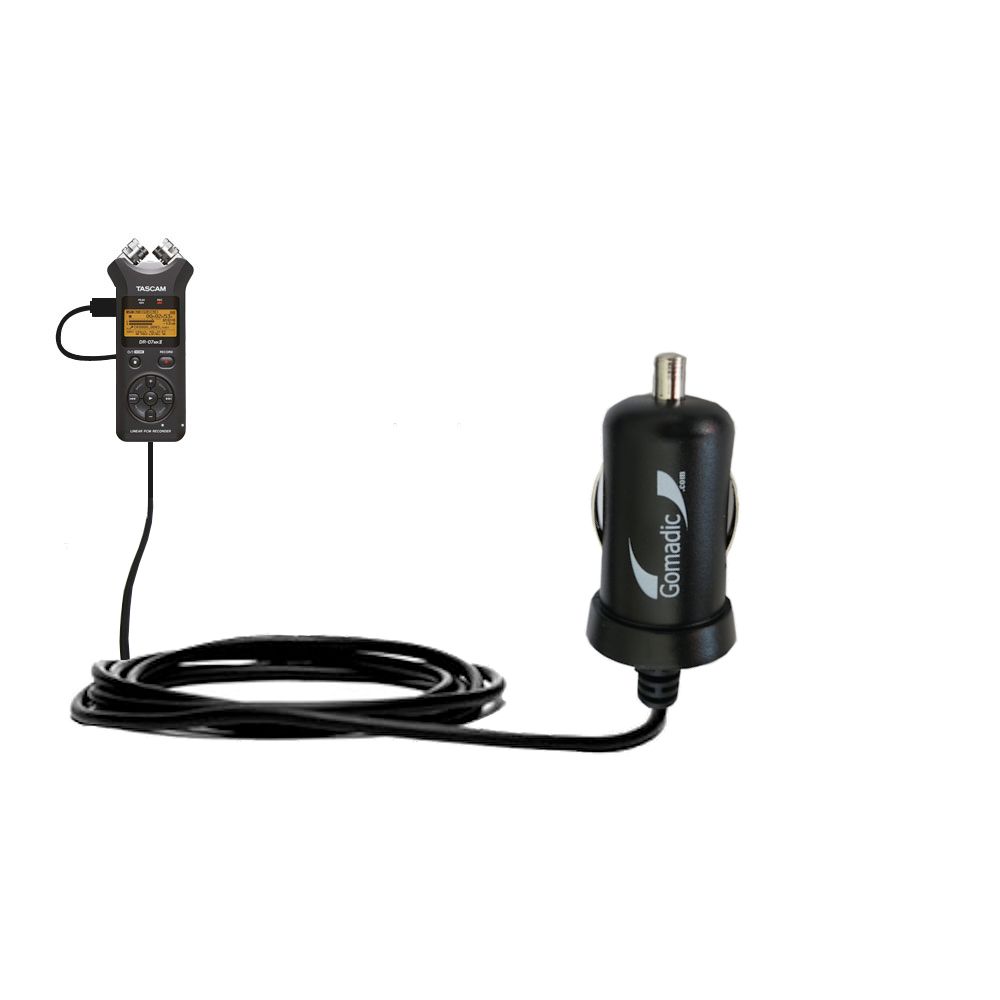Mini Car Charger compatible with the Tascam DR-07