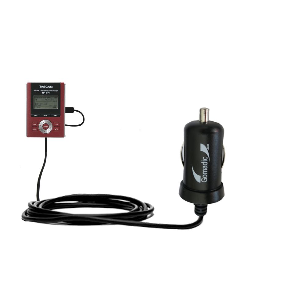 Mini Car Charger compatible with the Tascam MP-GT1