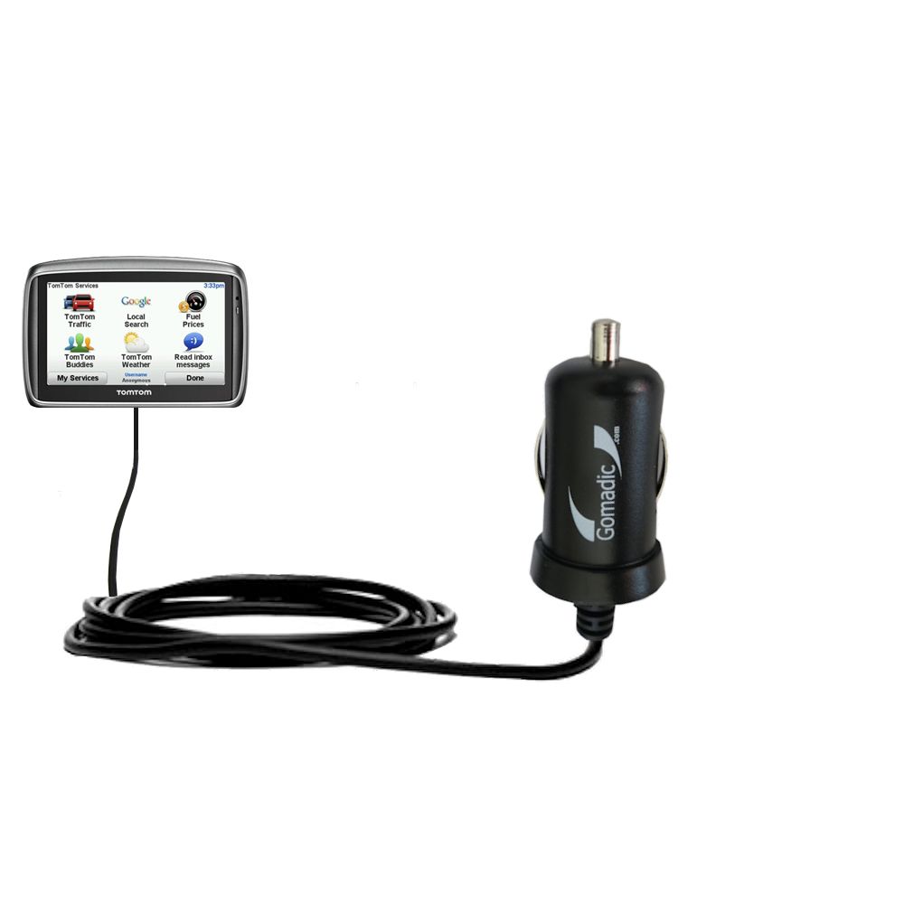 Mini Car Charger compatible with the TomTom 740