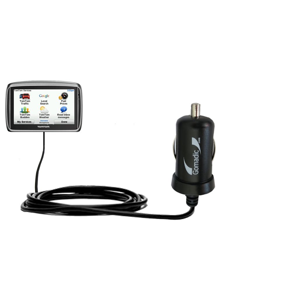 Mini Car Charger compatible with the TomTom GO 740