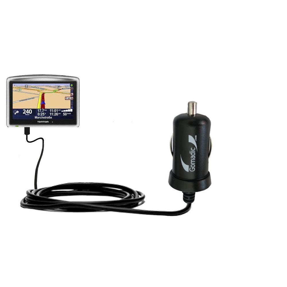 Mini Car Charger compatible with the TomTom ONE XL Europe