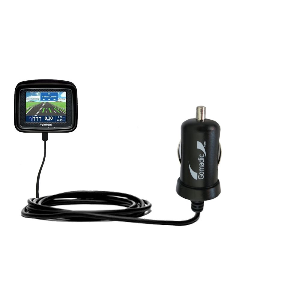 Mini Car Charger compatible with the TomTom Rider