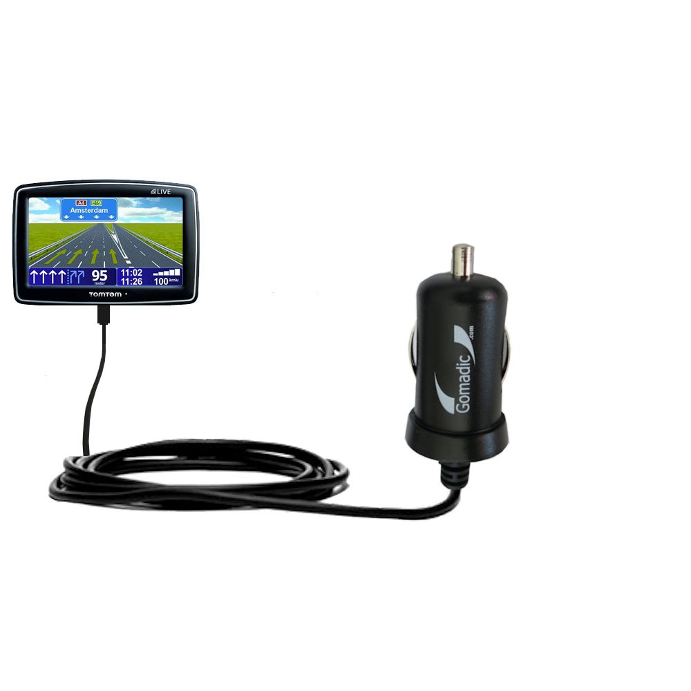 Mini Car Charger compatible with the TomTom XL Live IQ Routes