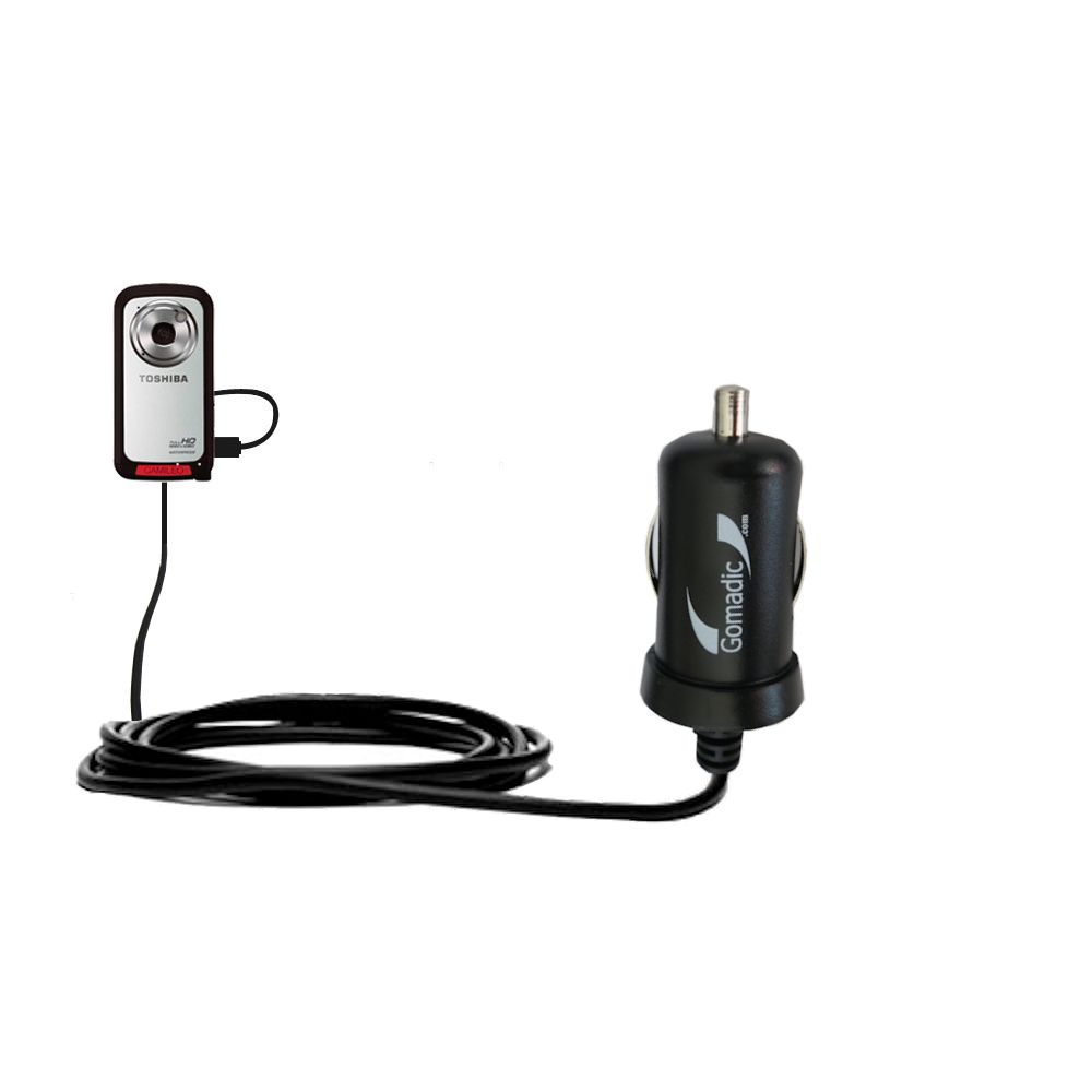 Mini Car Charger compatible with the Toshiba Camileo BW10 Waterproof HD Camcorder