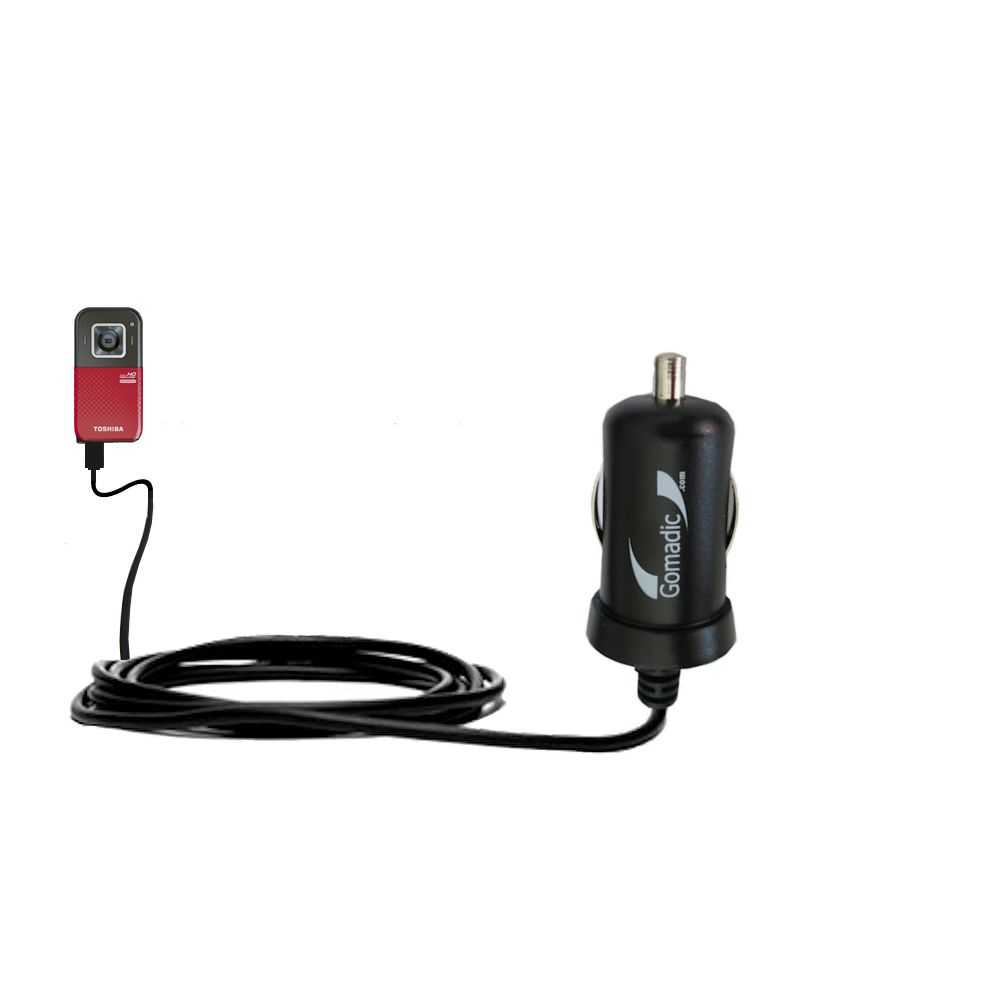 Mini Car Charger compatible with the Toshiba Camileo BW20