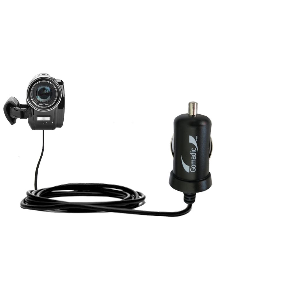 Mini Car Charger compatible with the Toshiba CAMILEO H30 HD Camcorder