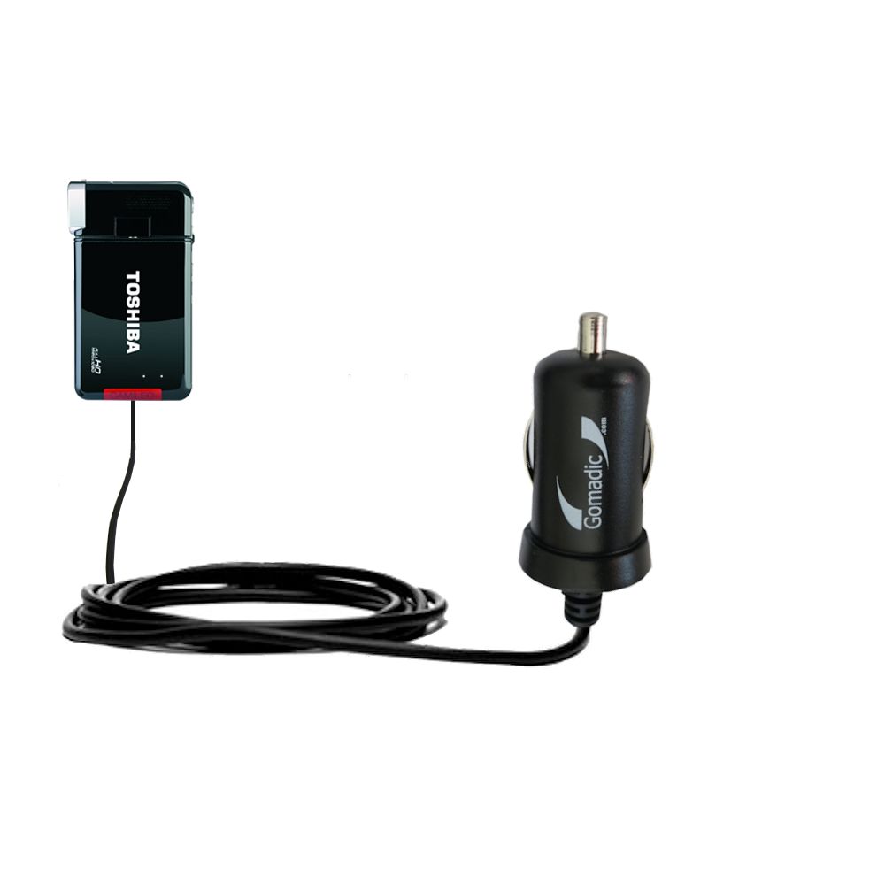 Mini Car Charger compatible with the Toshiba Camileo S30 HD Camcorder