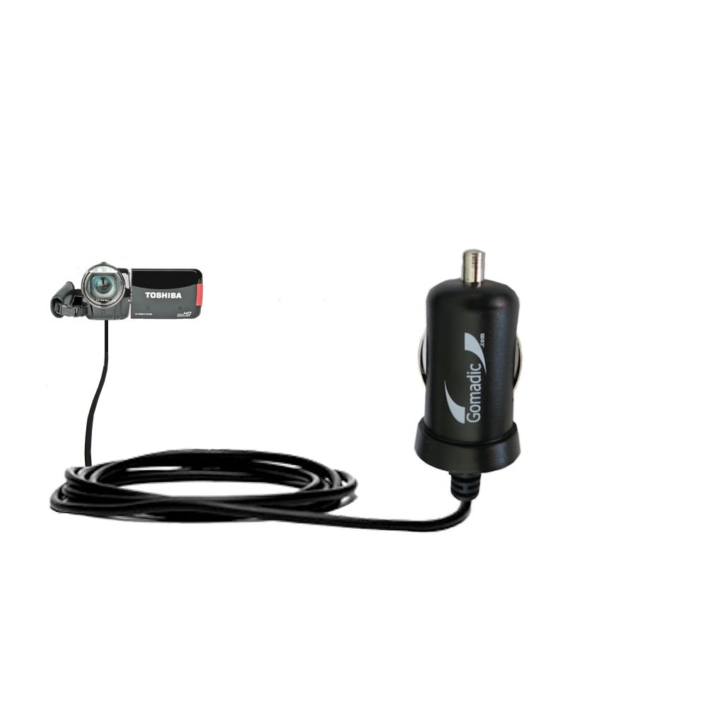 Mini Car Charger compatible with the Toshiba CAMILEO X100 HD Camcorder