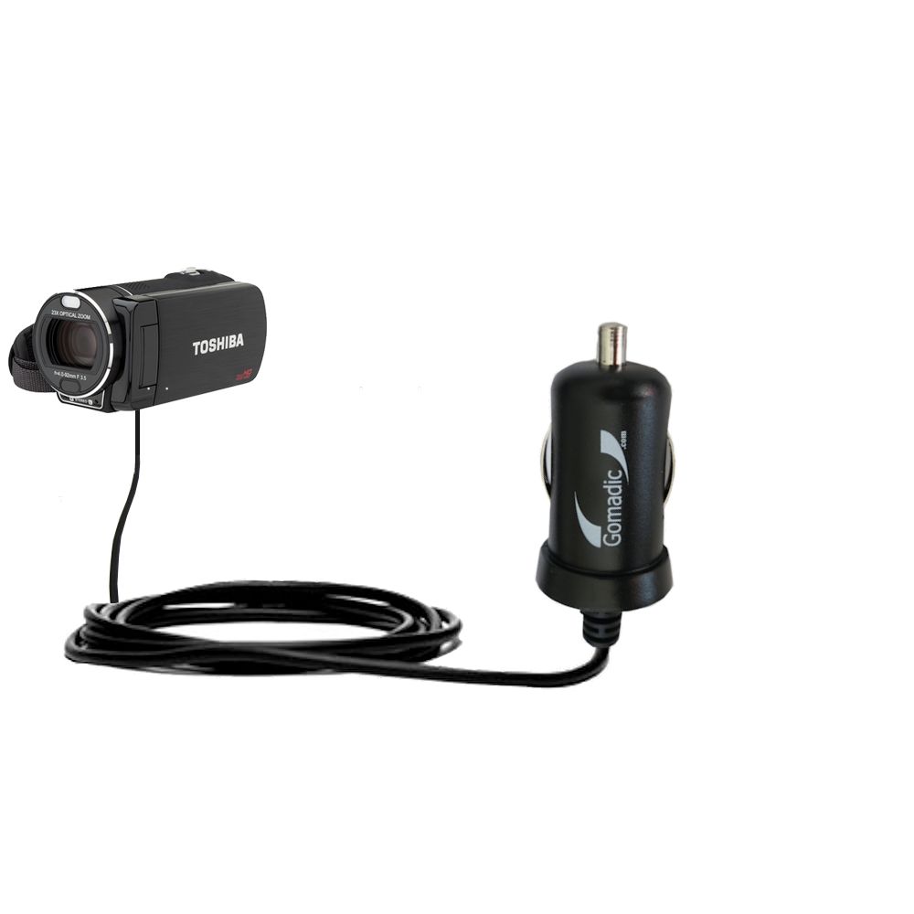 Mini Car Charger compatible with the Toshiba Camileo X200