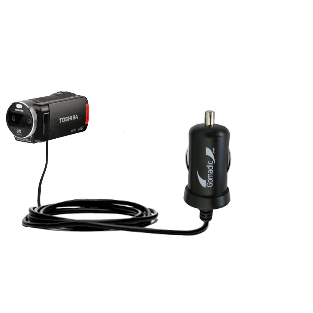 Mini Car Charger compatible with the Toshiba Camileo Z100