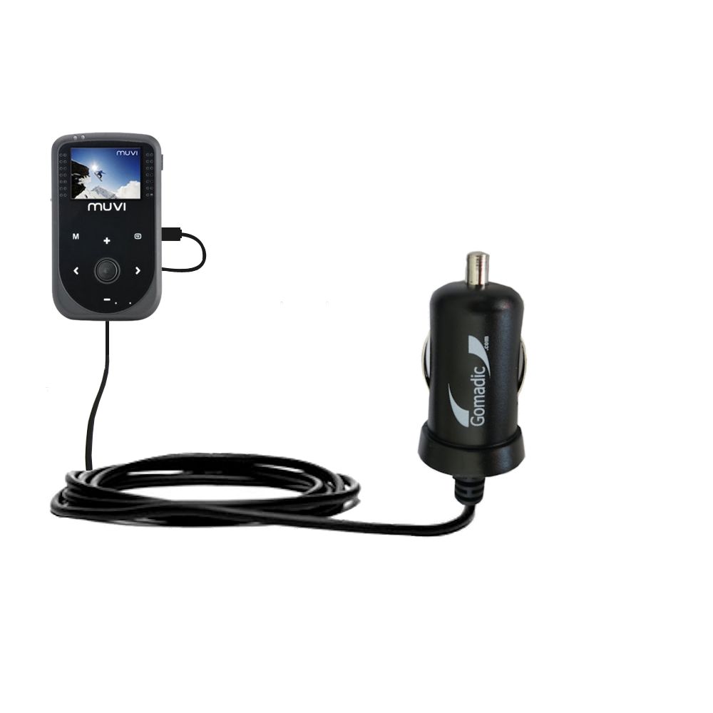 Mini Car Charger compatible with the Veho Muvi HD VCC-005
