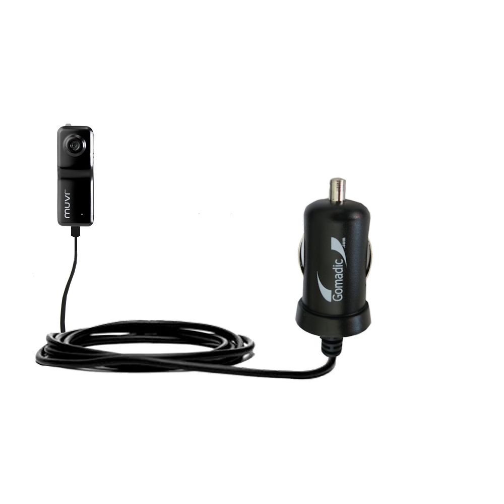 Mini Car Charger compatible with the Veho Muvi Pro VCC-003