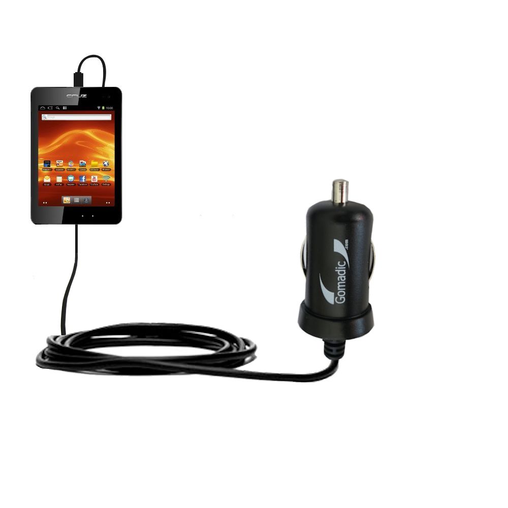 Mini Car Charger compatible with the Velocity Micro Cruz T408