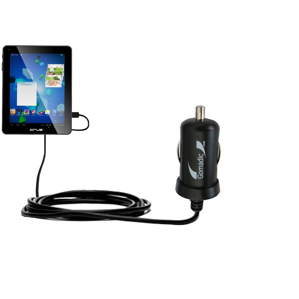 Mini Car Charger compatible with the Velocity Micro Cruz T510