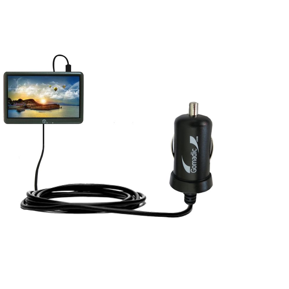 Mini Car Charger compatible with the Visual Land V-Tap VL-902