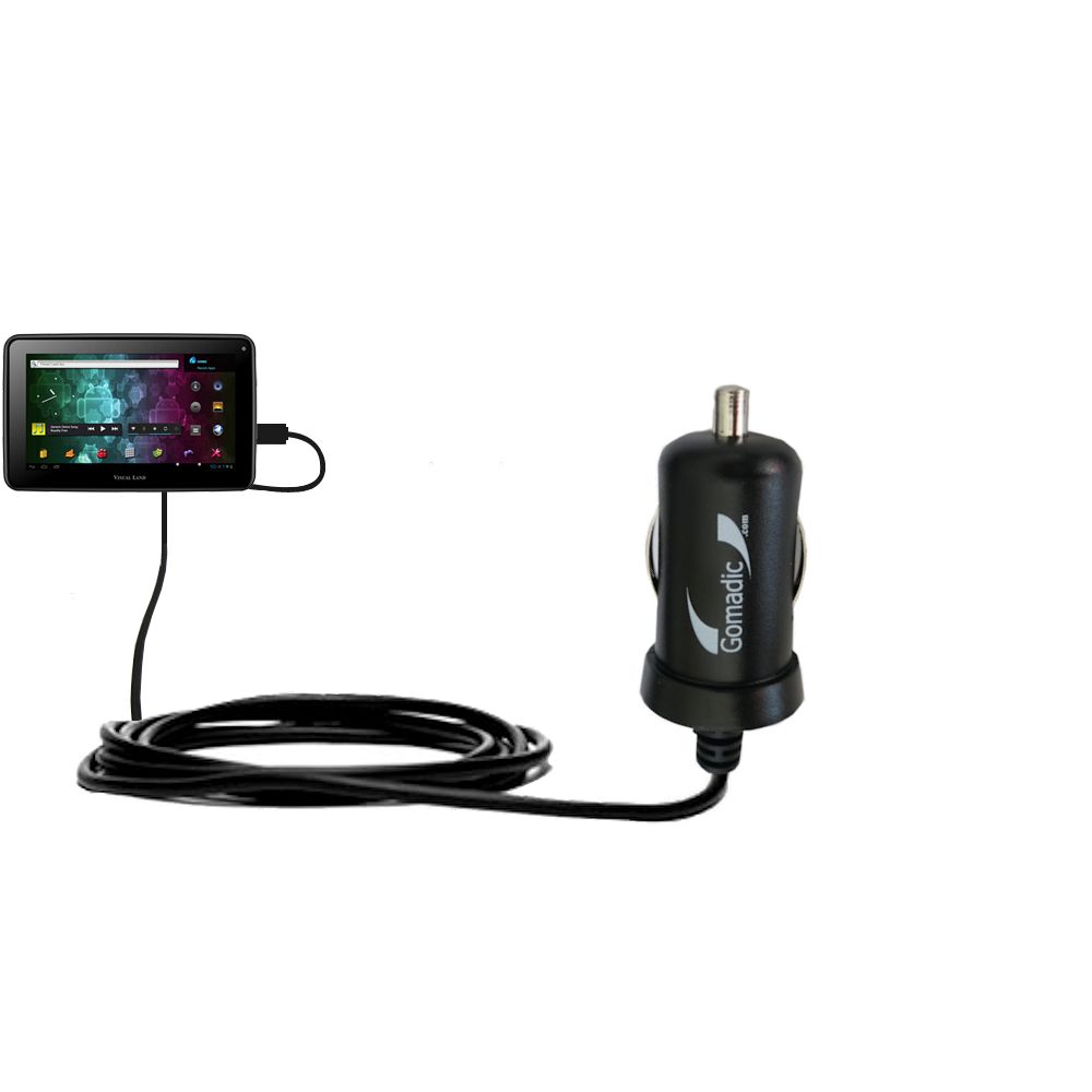 Mini Car Charger compatible with the Visual Land Prestige 7 (ME-107)