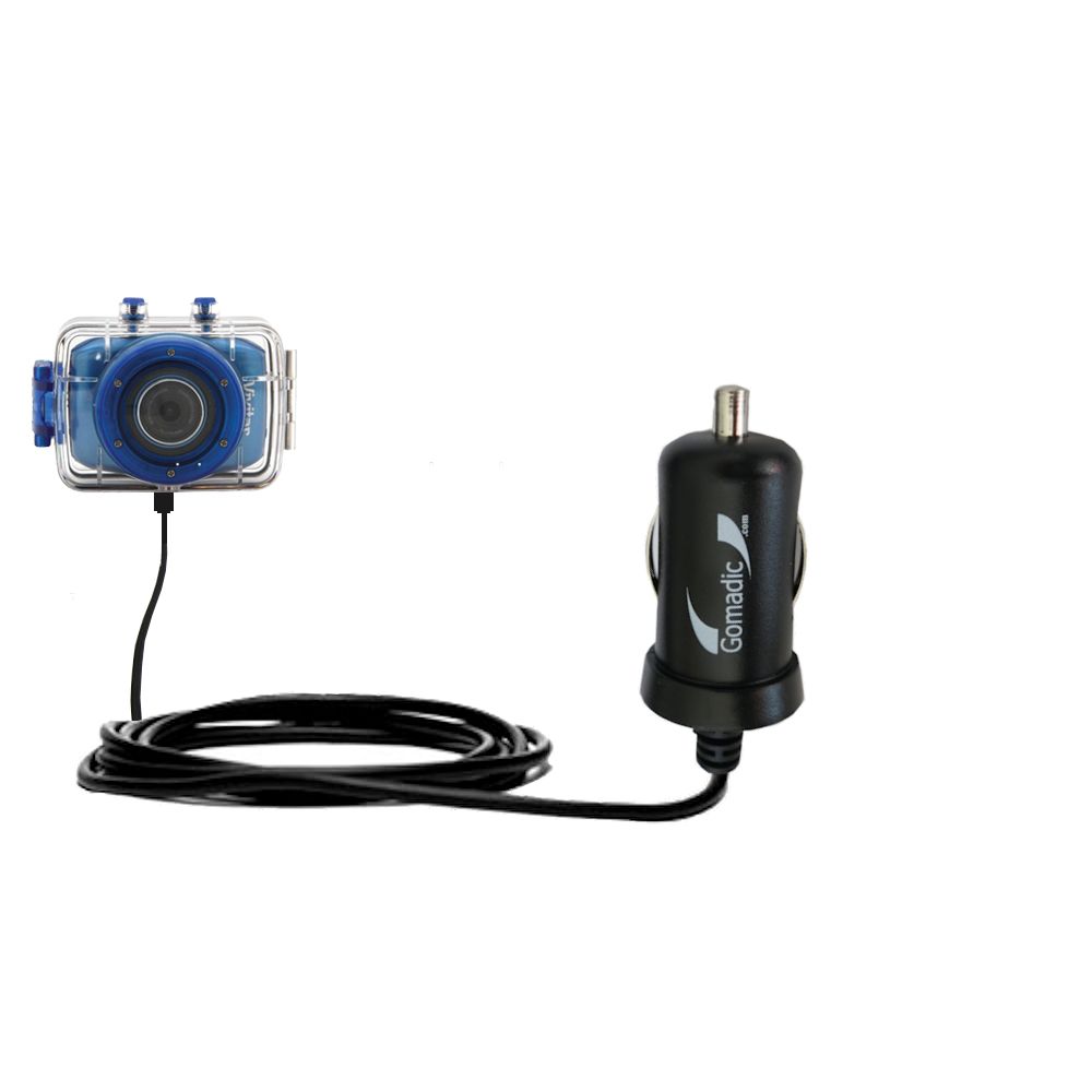 Mini Car Charger compatible with the Vivitar DVR 785HD