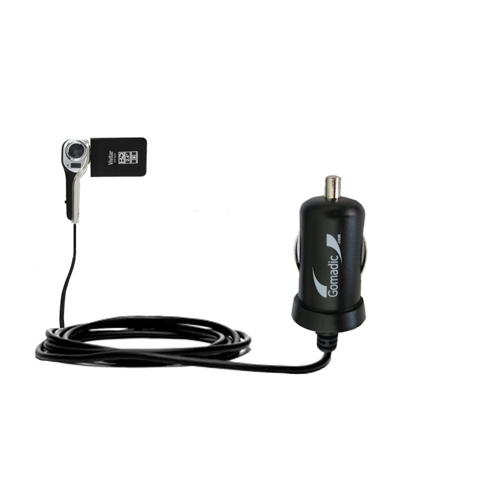 Mini Car Charger compatible with the Vivitar DVR 850W