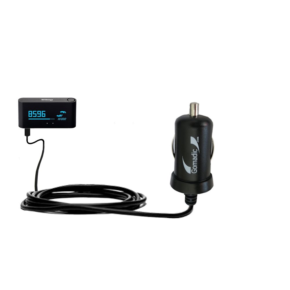 Mini Car Charger compatible with the Withings Pulse