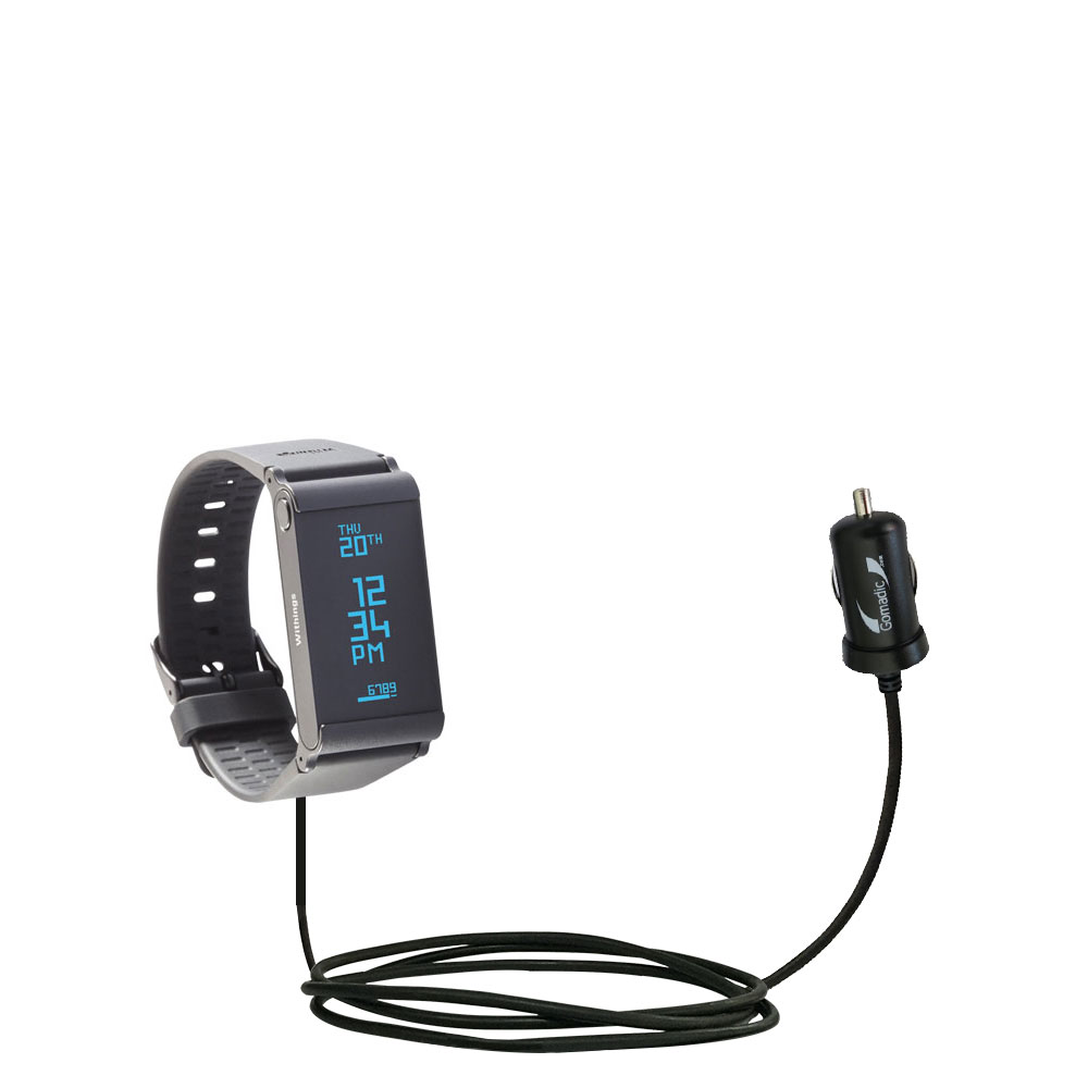 Mini Car Charger compatible with the Withings Pulse O2