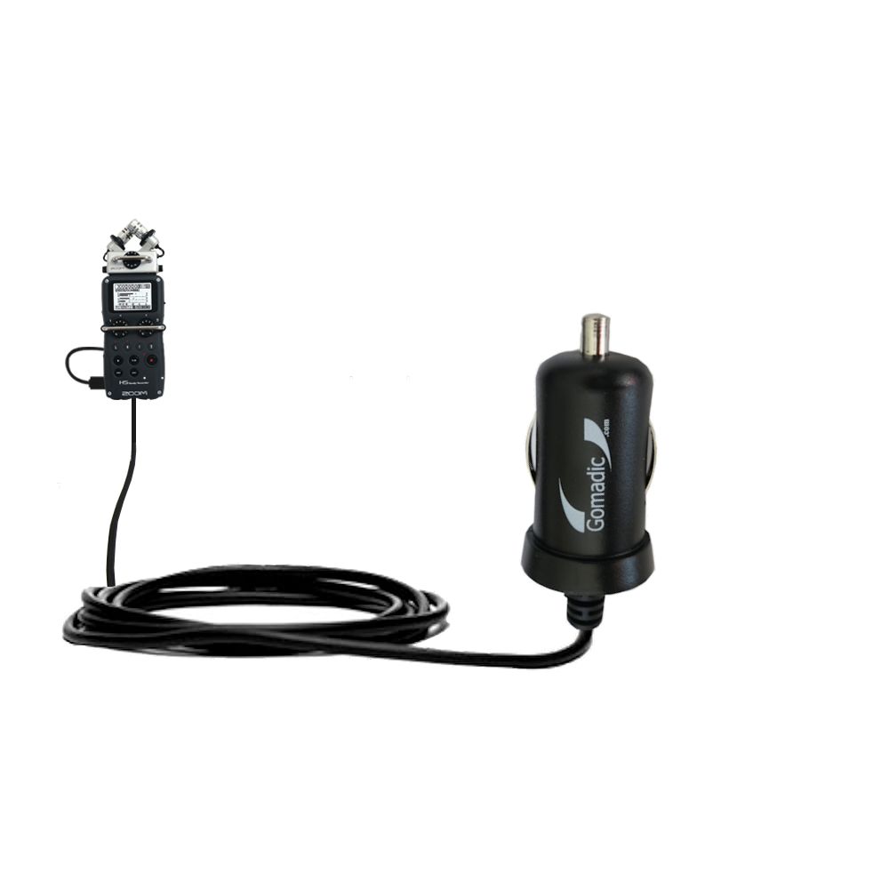 Mini Car Charger compatible with the Zoom H5 Handy Recorder