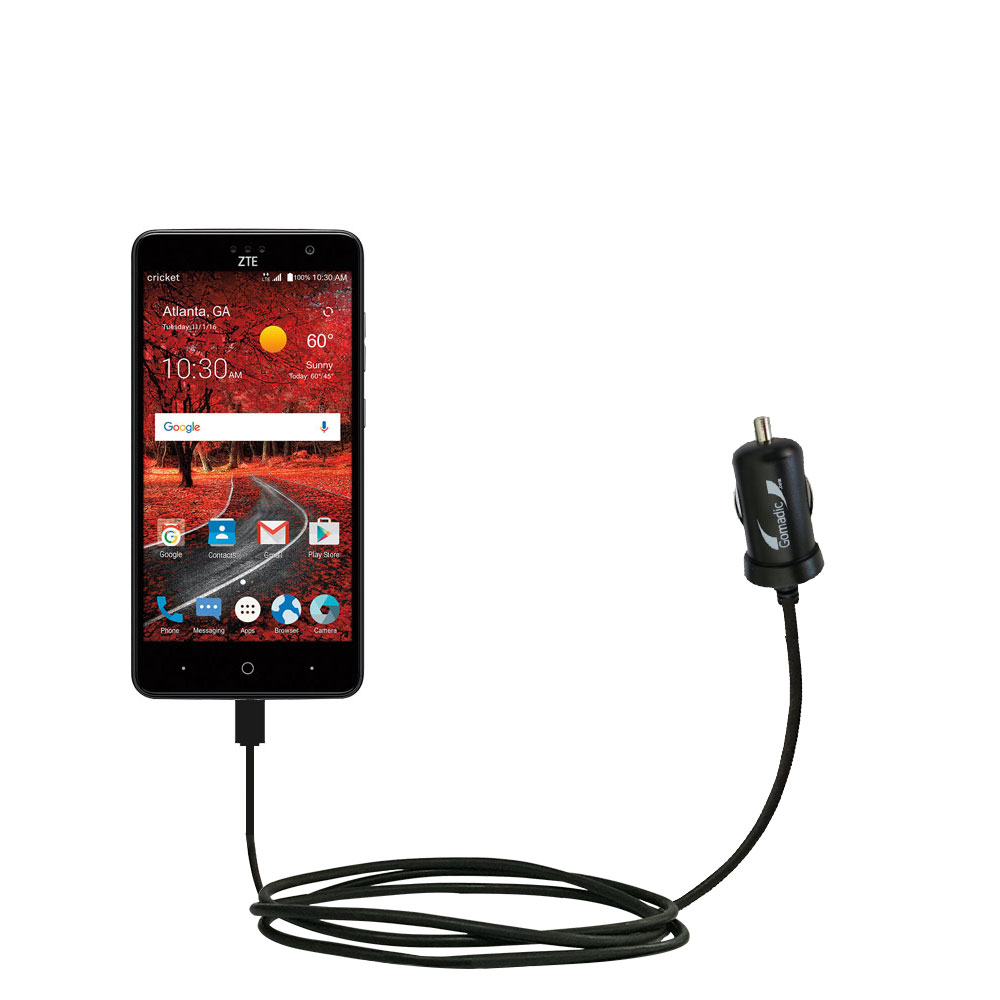 Mini Car Charger compatible with the ZTE Grand X 4