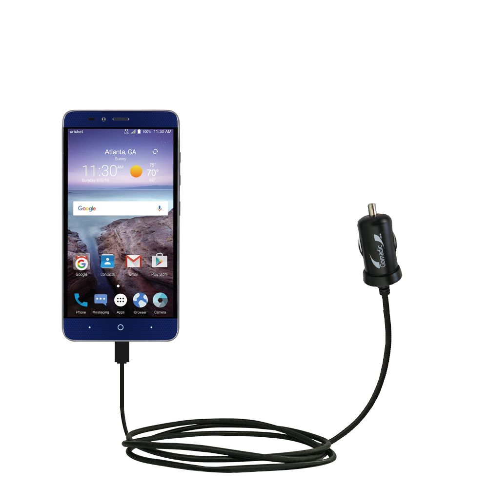Mini Car Charger compatible with the ZTE Grand X Max 2