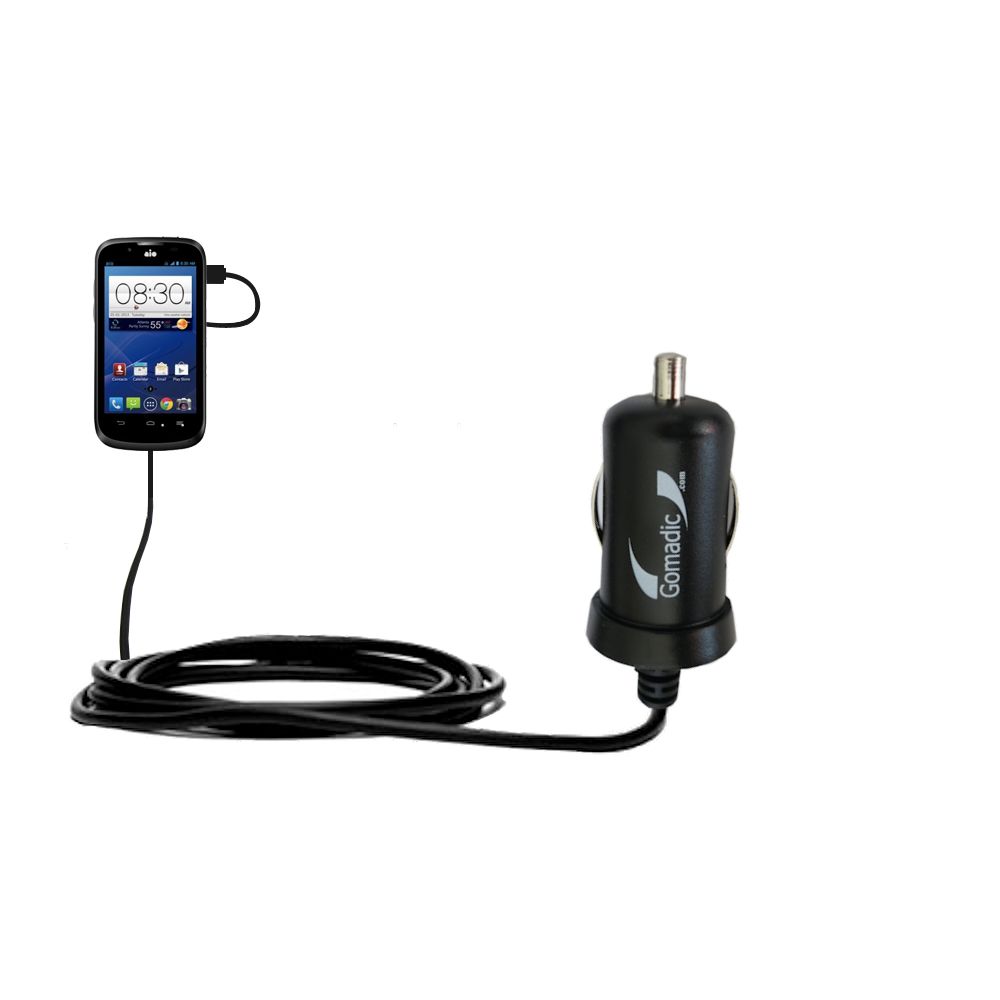 Mini Car Charger compatible with the ZTE Overture