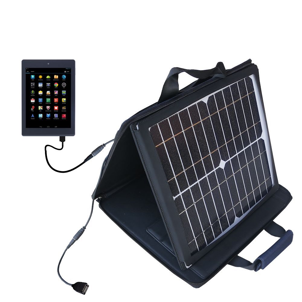 SunVolt Solar Charger compatible with the Acer Iconia A1 and one other device - charge from sun at wall outlet-like speed
