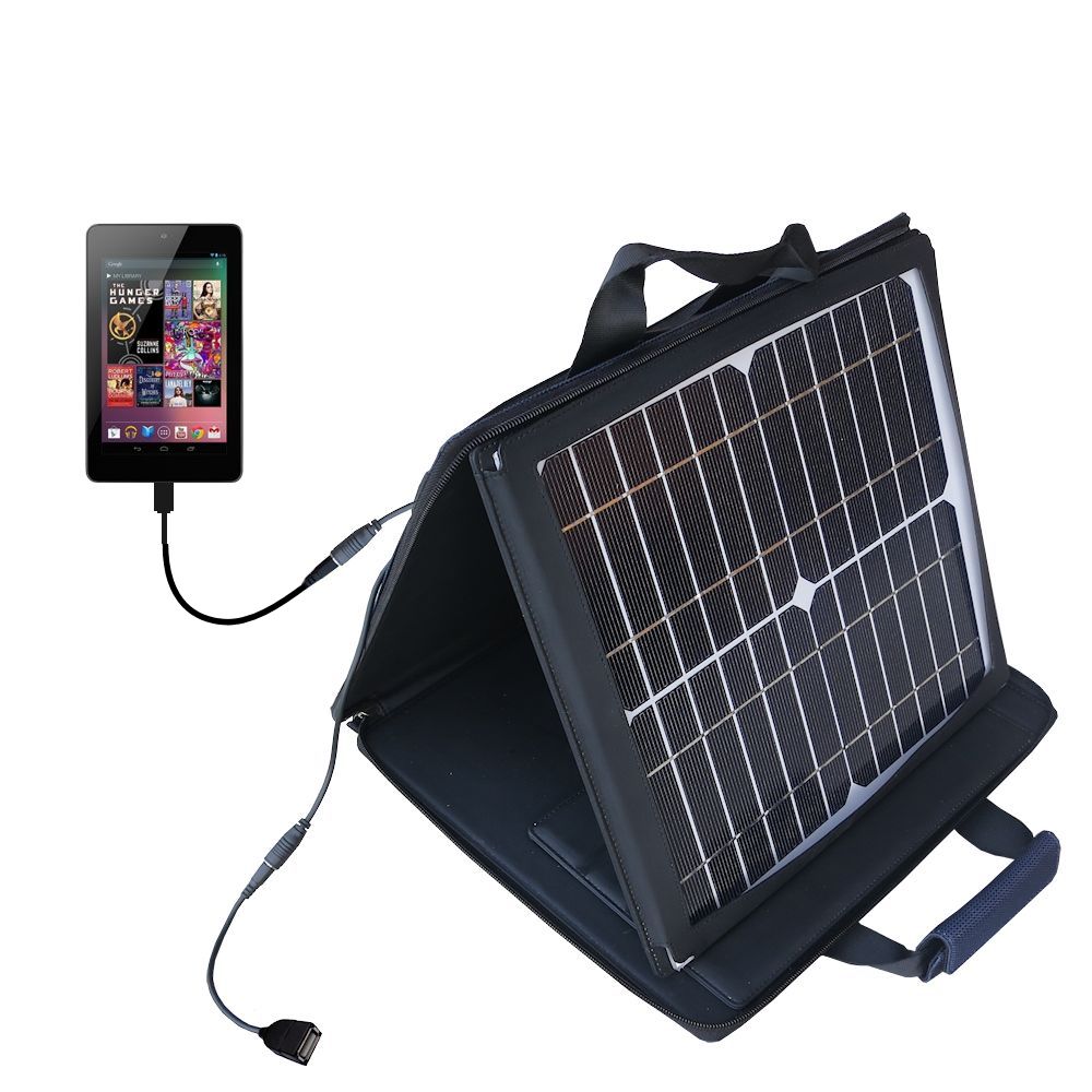 SunVolt Solar Charger compatible with the Amazon Kindle Fire / Fire HD and one other device - charge from sun at wall outlet-like speed