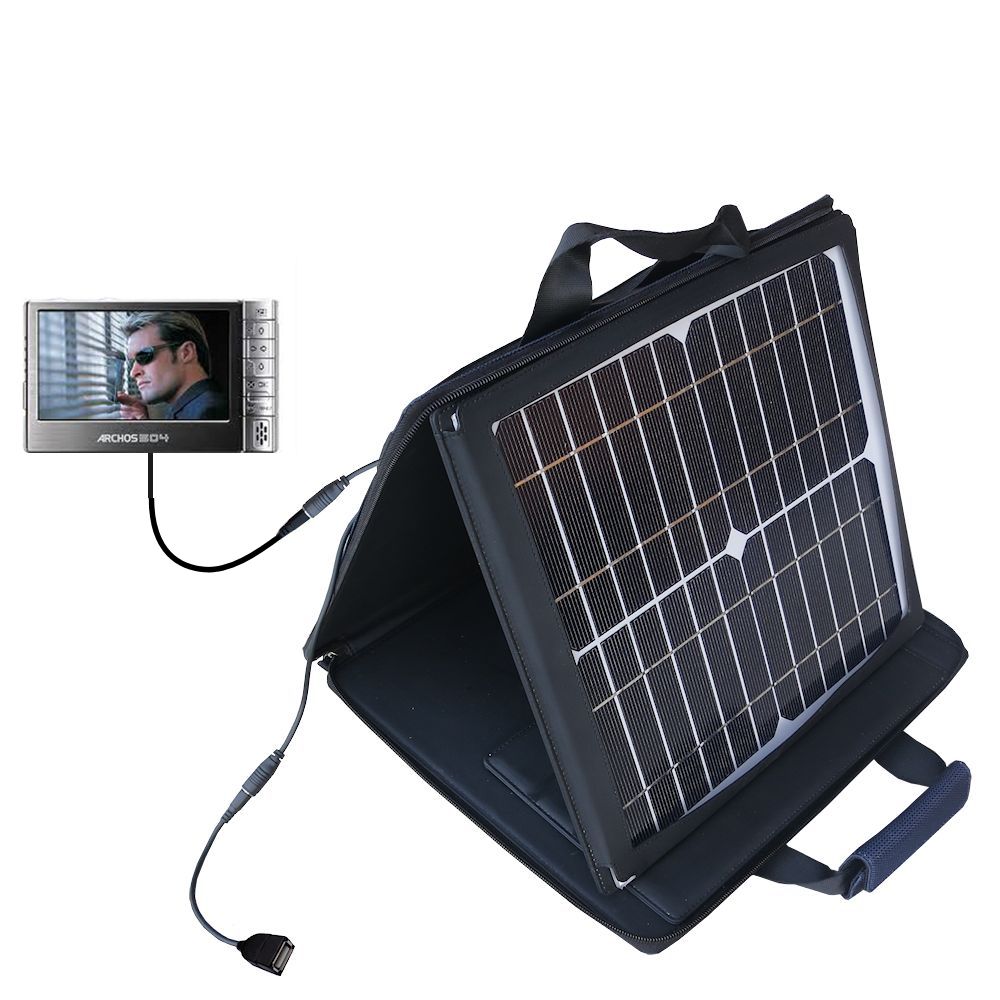 SunVolt Solar Charger compatible with the Archos 504 WiFi and one other device - charge from sun at wall outlet-like speed