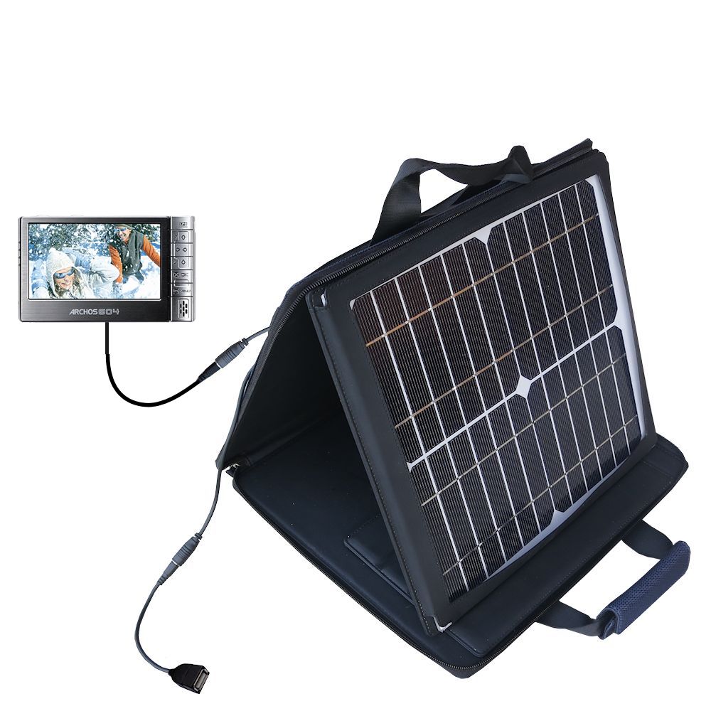 SunVolt Solar Charger compatible with the Archos 604 and one other device - charge from sun at wall outlet-like speed