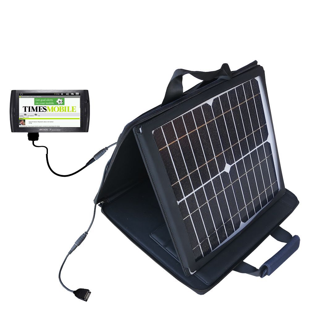 SunVolt Solar Charger compatible with the Archos 7 and one other device - charge from sun at wall outlet-like speed