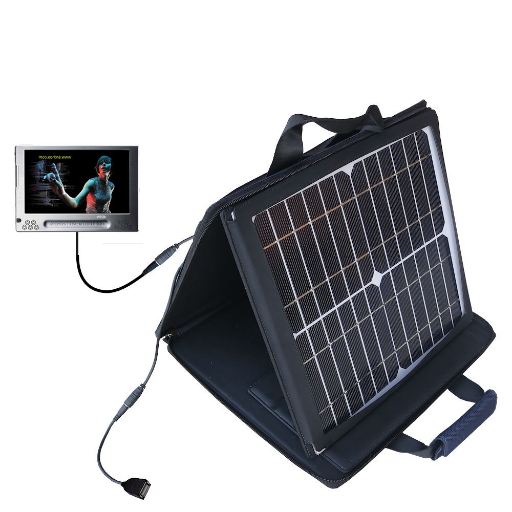 SunVolt Solar Charger compatible with the Archos 704 WiFi and one other device - charge from sun at wall outlet-like speed