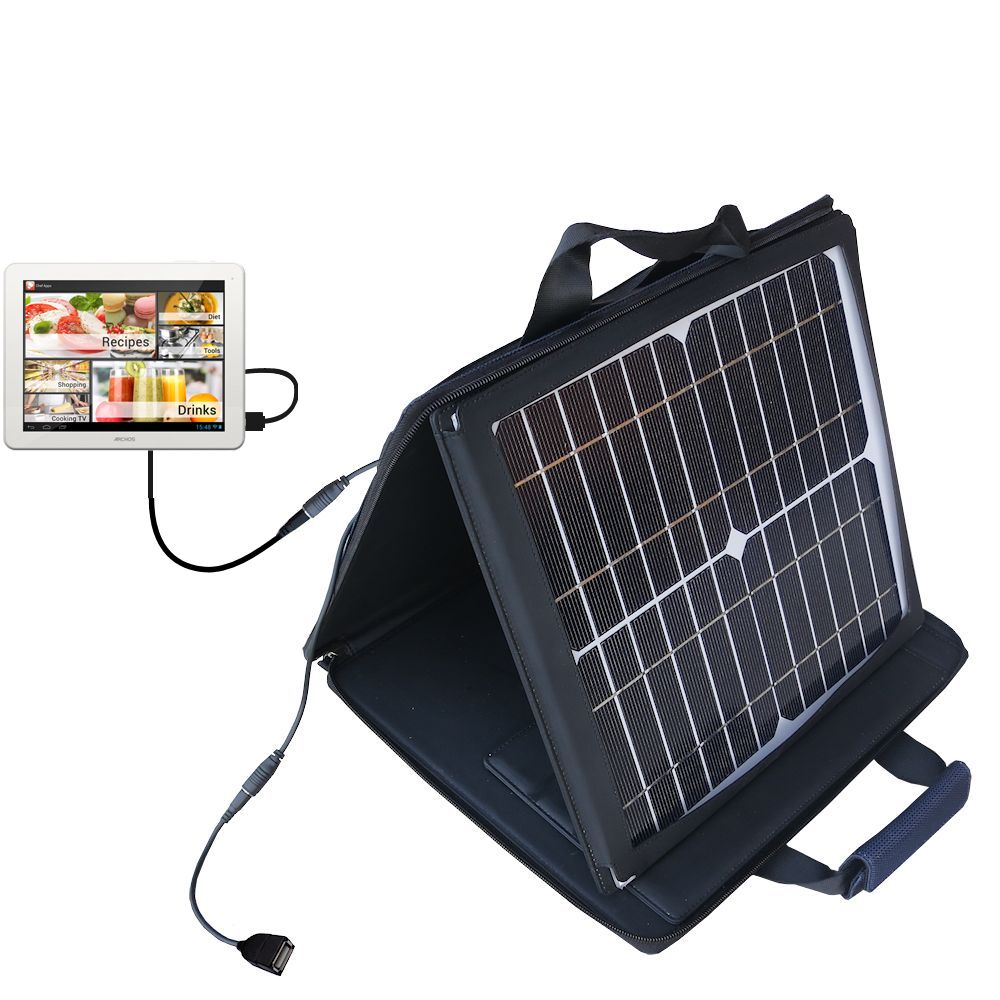SunVolt Solar Charger compatible with the Archos Chefpad and one other device - charge from sun at wall outlet-like speed