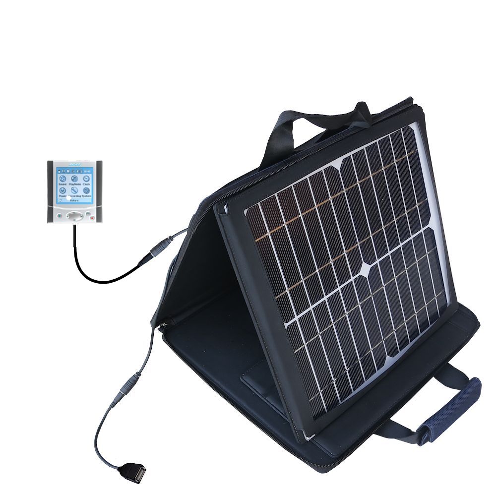 SunVolt Solar Charger compatible with the Archos Gmini 220 and one other device - charge from sun at wall outlet-like speed