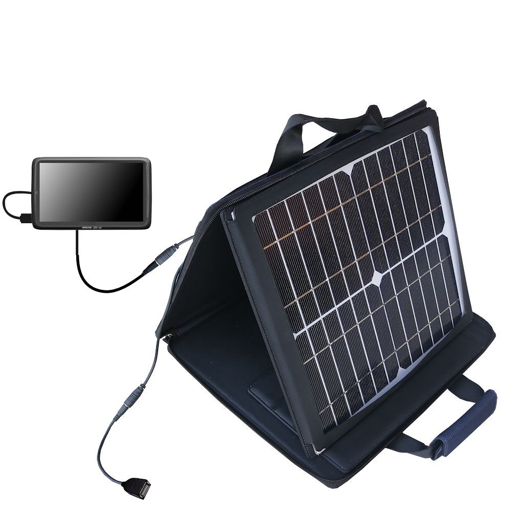 SunVolt Solar Charger compatible with the Arnova 10b G3 and one other device - charge from sun at wall outlet-like speed