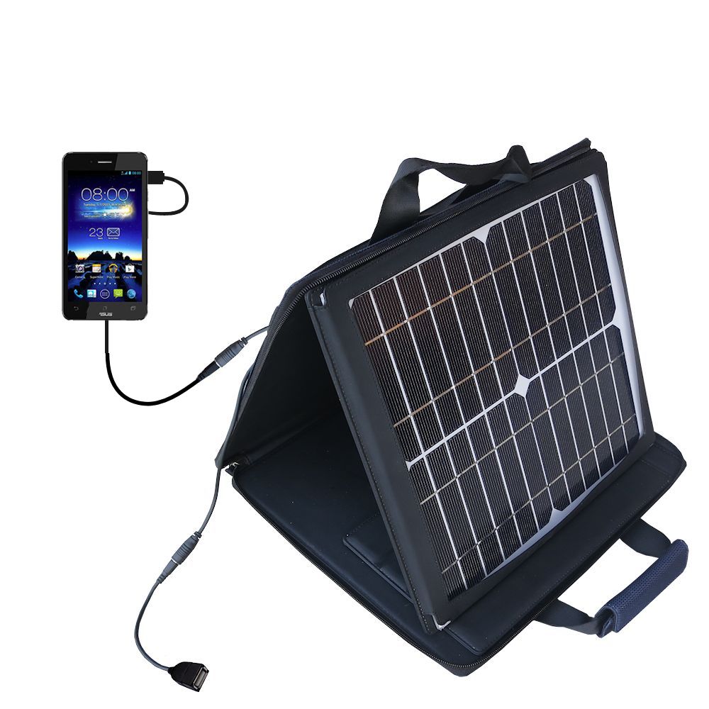 SunVolt Solar Charger compatible with the Asus Padfone Infinity and one other device - charge from sun at wall outlet-like speed