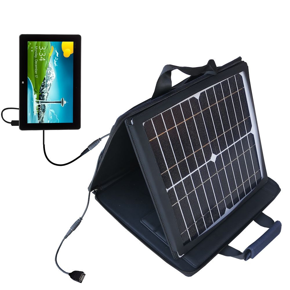 SunVolt Solar Charger compatible with the Asus VivoTab ME400C and one other device - charge from sun at wall outlet-like speed