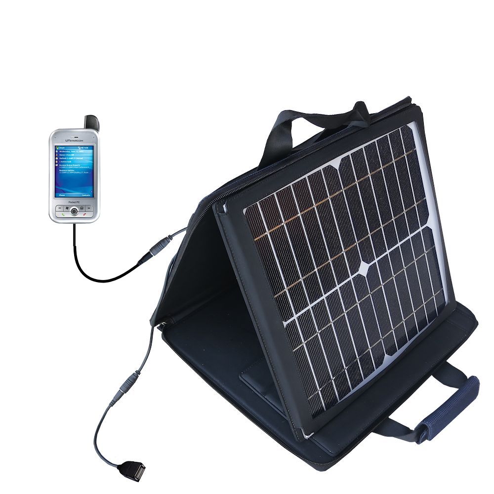 SunVolt Solar Charger compatible with the Audiovox PPC 6700 and one other device - charge from sun at wall outlet-like speed