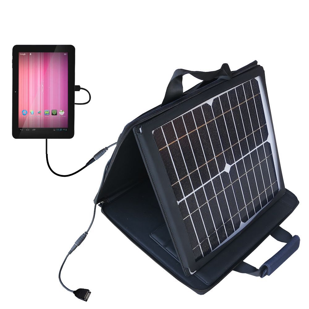 SunVolt Solar Charger compatible with the Azpen A1020 and one other device - charge from sun at wall outlet-like speed