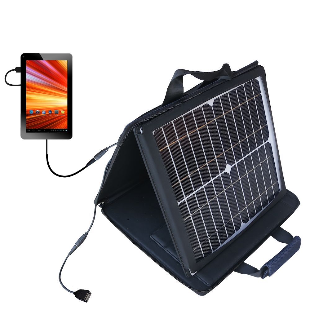SunVolt Solar Charger compatible with the Azpen A720 / A721 and one other device - charge from sun at wall outlet-like speed