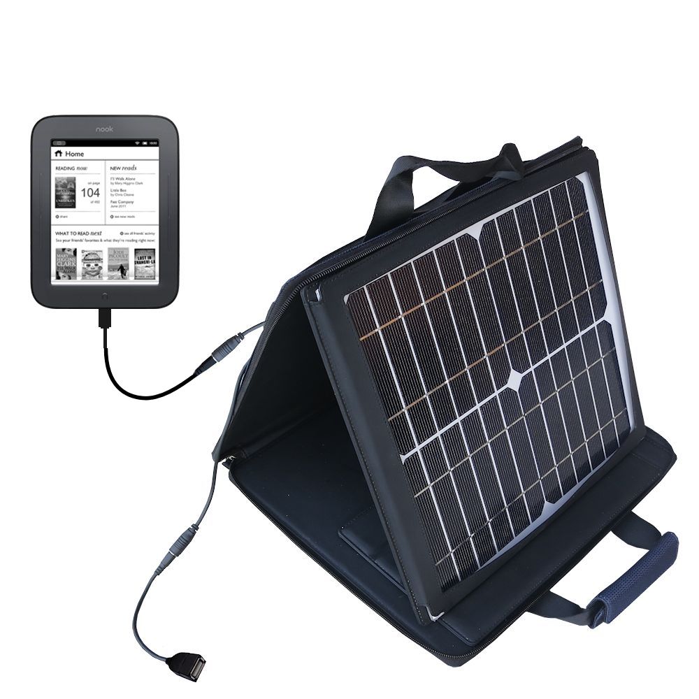 SunVolt Solar Charger compatible with the Barnes and Noble Nook Simple Touch and one other device - charge from sun at wall outlet-like speed
