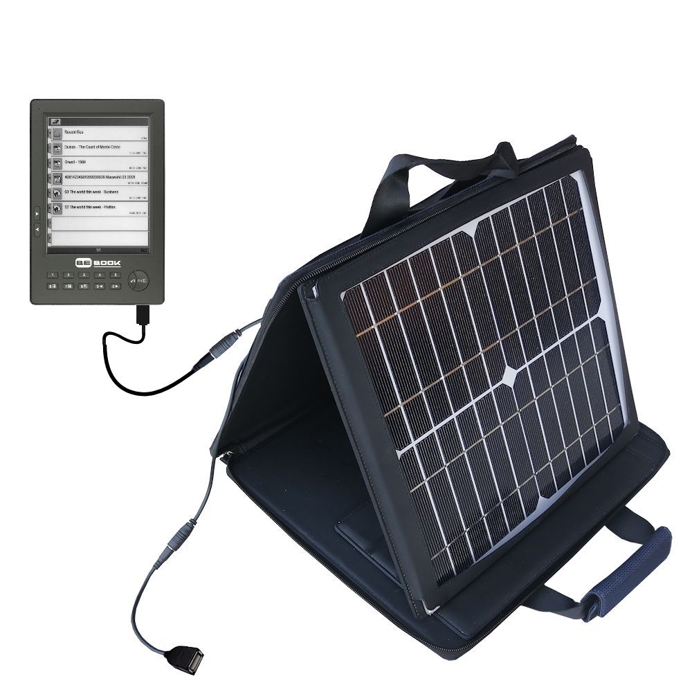 SunVolt Solar Charger compatible with the BeBook One and one other device - charge from sun at wall outlet-like speed