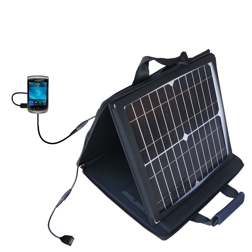 SunVolt Solar Charger compatible with the Blackberry 9800 and one other device - charge from sun at wall outlet-like speed